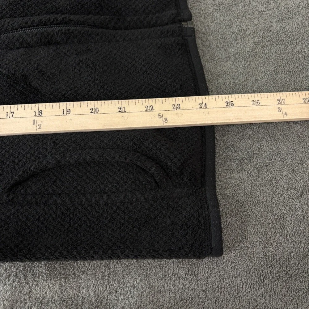 Patagonia Fleece Vest Womens Size Large Black Re-Tool Full Zip Snap Pocket Warm